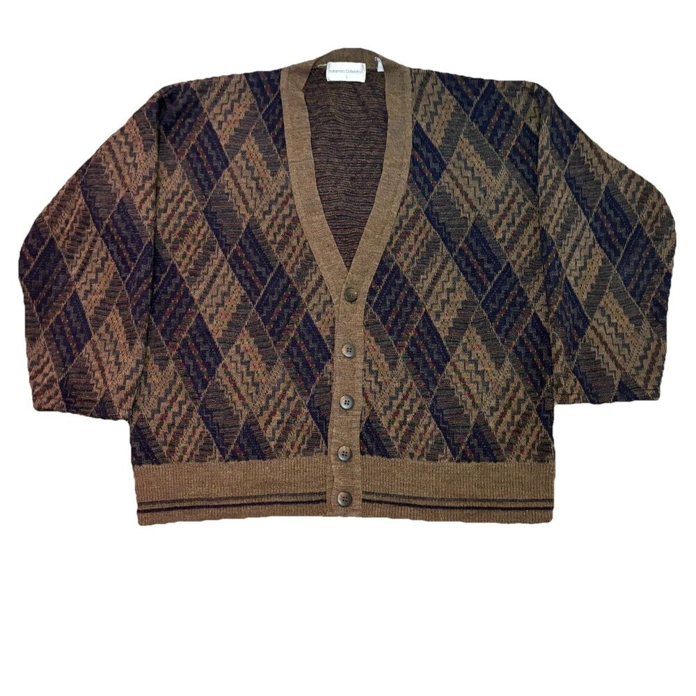 Vintage Potomac Collection Wool Blend Cardigan Sweater Men’s See Measurements
